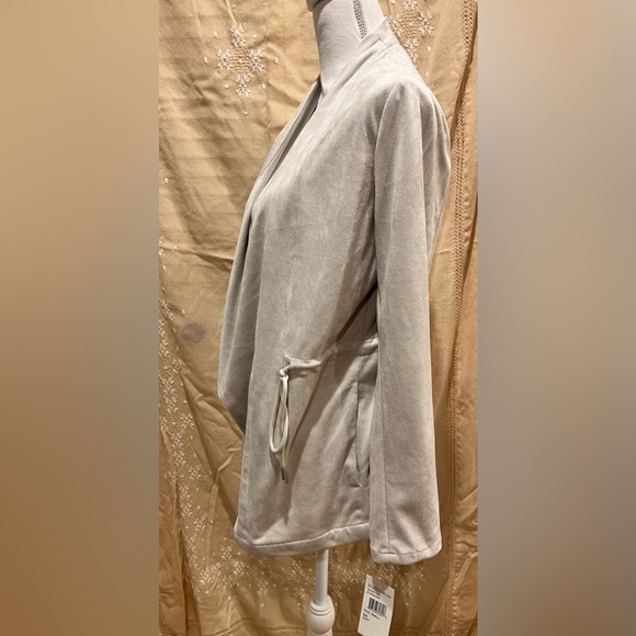Blank NYC Off The Grid Ivory Soft Shawl Open-Front Drape Jacket NWT - Picture 2 of 8